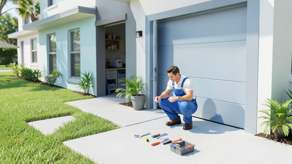what are the early warning signs of garage door problems in Weston FL?